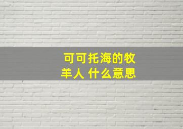 可可托海的牧羊人 什么意思